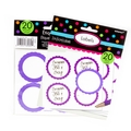 Purple Favor Sticker Labels 20 CT