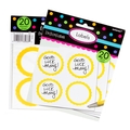 Yellow Favor Sticker Labels 20 CT