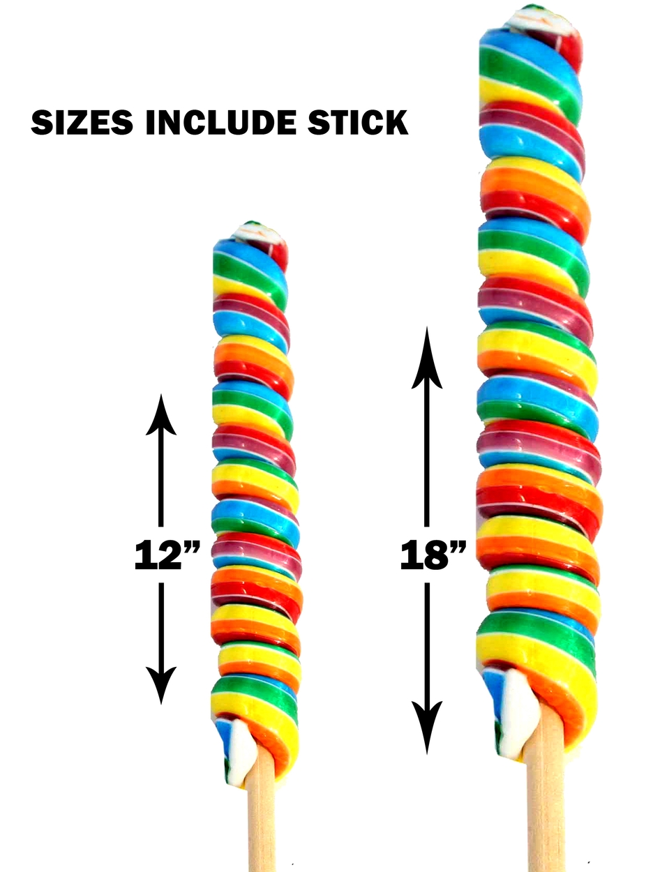 Rainbow Unicorn Pops Long Swirl Lollipops And Suckers • Oh Nuts®