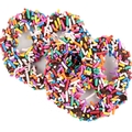 Chocolate Covered Pretzels with Rainbow Sprinkles - 10CT Box