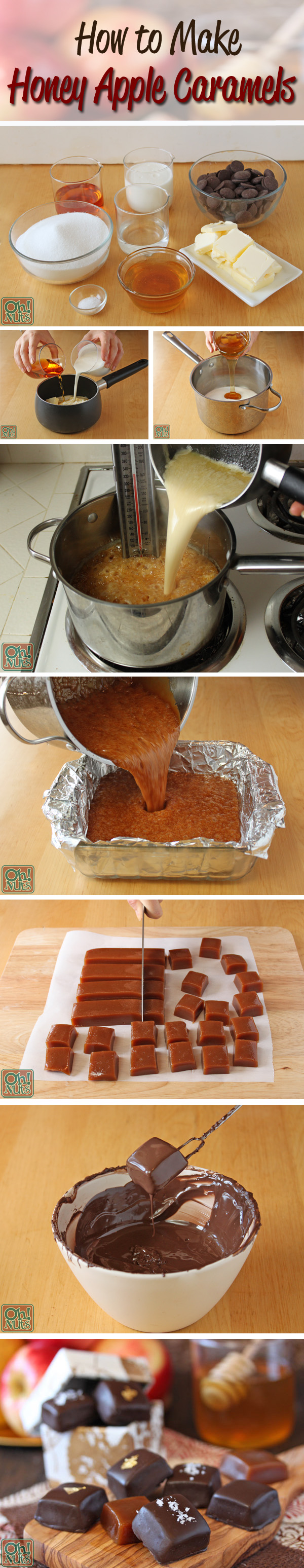 How to Make Honey Apple Caramels | OhNuts.com