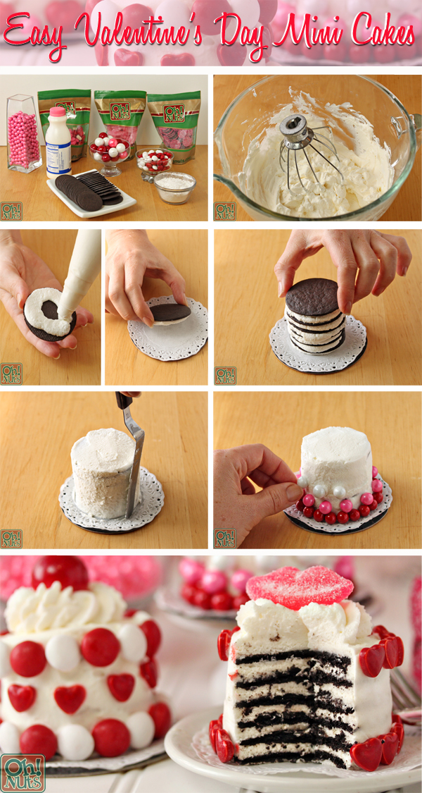 Easy Valentine's Day Mini Cakes 