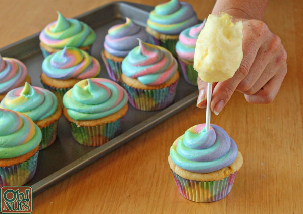 Cotton Candy Cupcakes | From OhNuts.com
