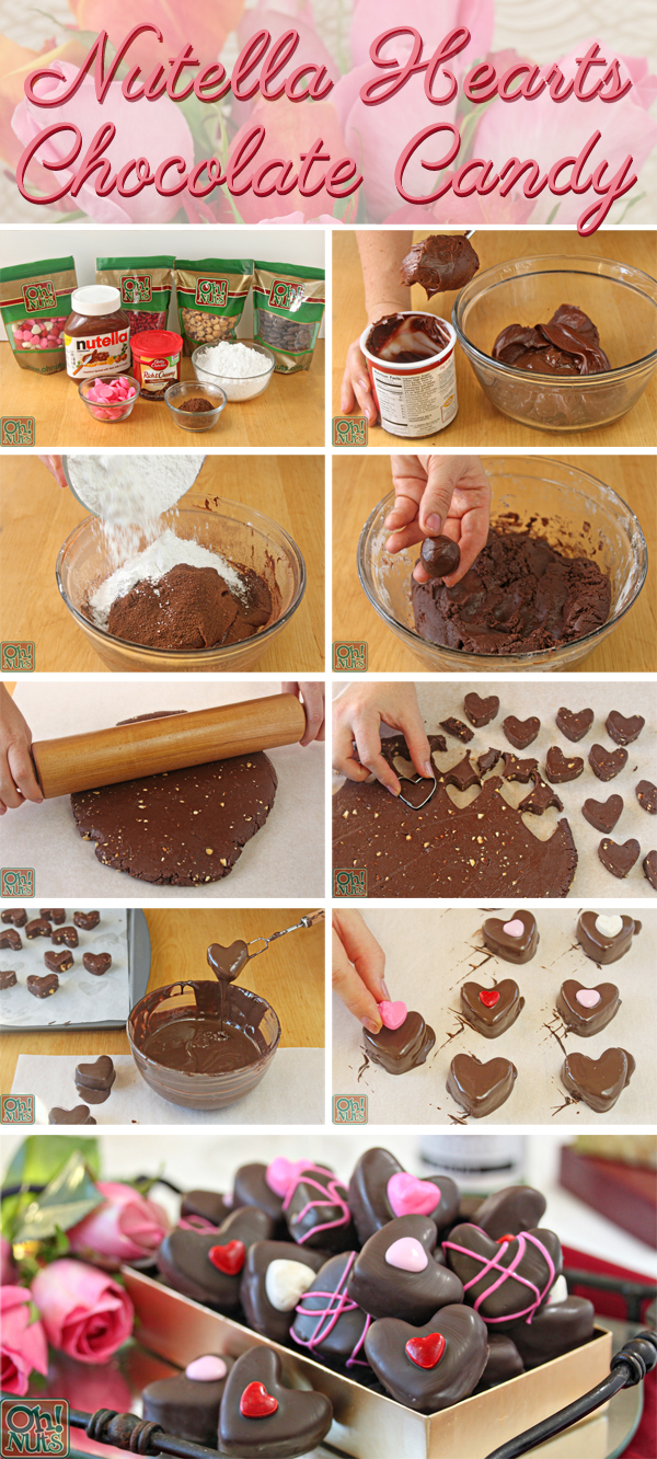 How to Make Nutella Candy Hearts | From OhNuts.com