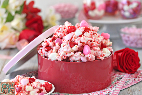 Perfectly Pink Valentine's Day Popcorn | From OhNuts.com