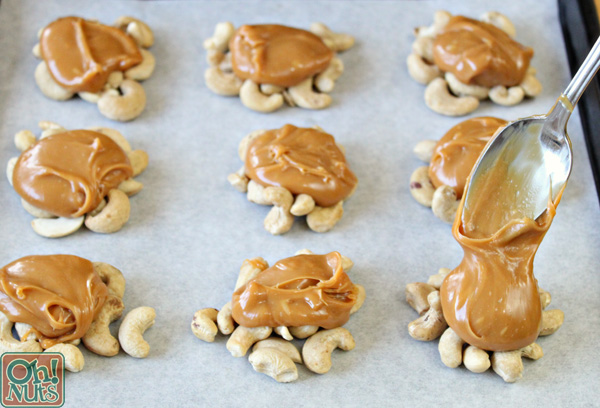 Cashew Caramel Turtle Clusters | From OhNuts.com