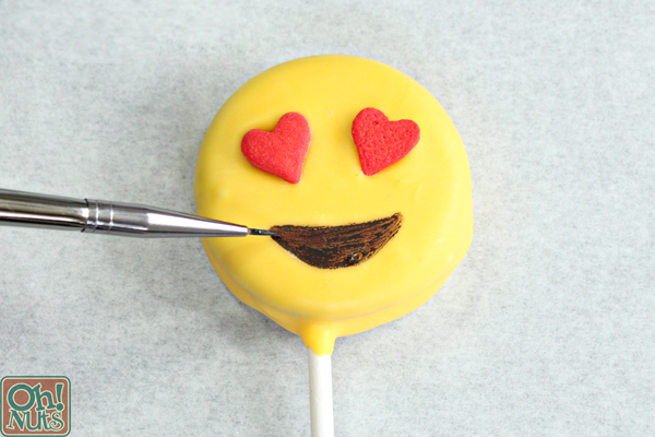 Heart Eye Emoji Oreo Pops | From OhNuts.com