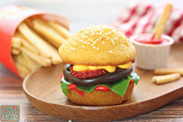 Hamburger Cupcakes and Cookie French Fries | From OhNuts.com