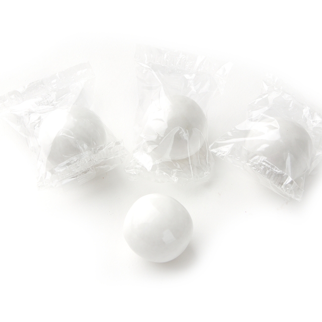 Wrapped White Gumballs- 4 lb.