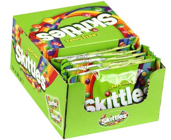 Kosher Skittles Crazy Sours 14 Count Box Oh Nuts