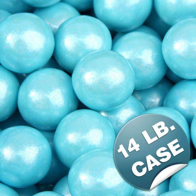 Powder Blue & White Shimmer Pearl Gumballs • Gumballs & Bubble Gum • Oh!  Nuts®