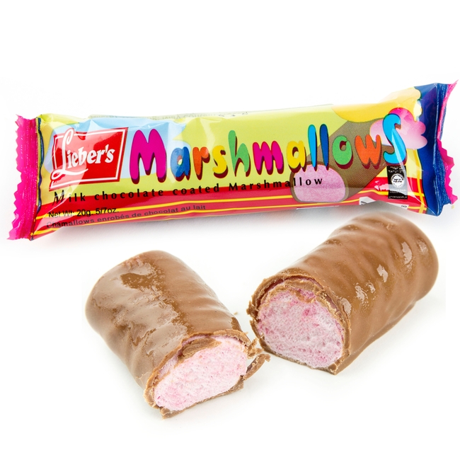 MARSHMALLOW & CARAMEL COVERED IN MILK CHOCOLATE! 901415 4 x 40g BARS OF PINKY