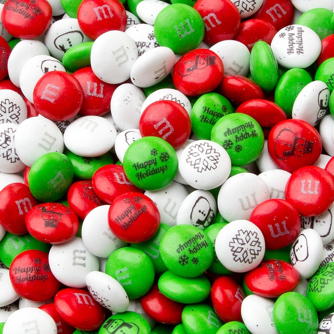 M&M's Milk Chocolate Candies Red & Green Holiday