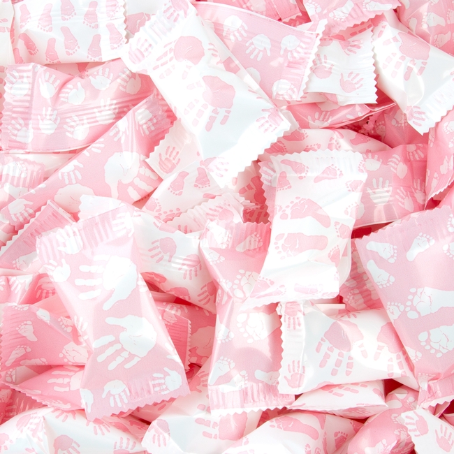 Baby Girl Pink Buttermints • Wrapped Candy • Bulk Candy • Oh! Nuts®