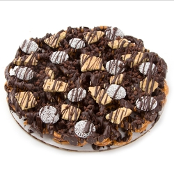 Chocolate Pretzel Pie With Biscuit and Nonpareils