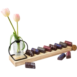 Shavuos Non-Dairy Large Truffle Logs Wooden Gift Tray