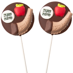 Hand Decorated Non-Dairy Rosh Hashanah Chocolate Lollipops