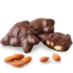 Dark Chocolate Caramel Almond Cluster
