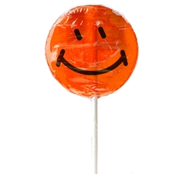 Orange Smiley Face Lollipops - 1.5 oz
