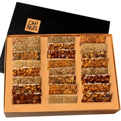 Oh! Nuts Hand Made Gourmet Nut Brittle Variety Gift Box - 24CT