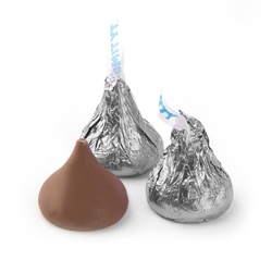 Silver Milk Chocolates Hershey's Kisses - 18 oz Bag