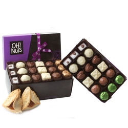 Purim Oh! Nuts Chocolate Truffle Gift Box - 36 Pc.