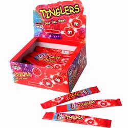 Tinglers Cherry Sour Fizz Chews - 48CT