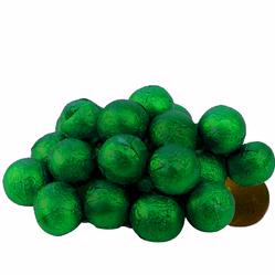 Dark Green Foiled Milk Chocolate Balls