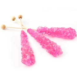 Pink Rock Candy Crystal Sticks - Cherry
