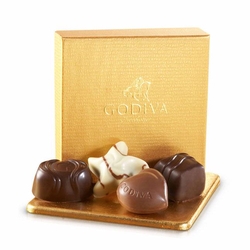 Godiva Gold Favor Chocolate Truffle Box - 4 Pc.