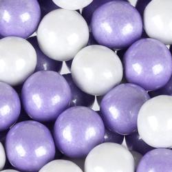  Lavender & White Shimmer Pearl Gumballs 