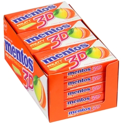 Mentos 3D Sugar Free Gum - Lemon, Grapefruit & Orange - 15CT Box