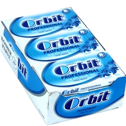 Orbit Professional Peppermint Gum Tabs - 12CT Box