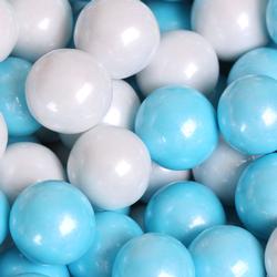 Powder Blue & White Shimmer Pearl Gumballs 