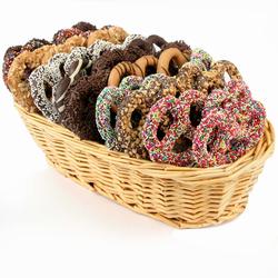 Rainbow Chocolate Pretzel Gift Basket 