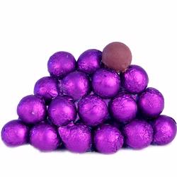 Purple Foiled Milk Chocolate Balls