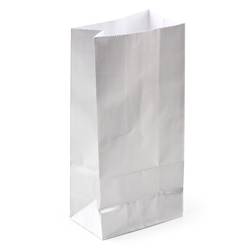 Silver Paper Treat Bags - 12CT
