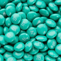 Teal M&M's Chocolate Candies