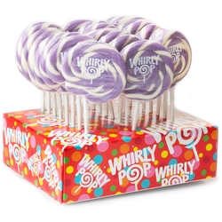 Lavender & White Swirl Whirly Pops - Grape
