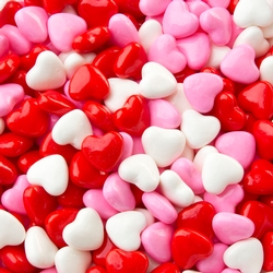 Valentine Hearts Pressed Candy - 2 LB Bag