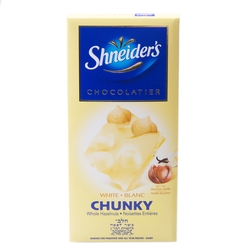 Shneider's White Chocolate Chunky Hazelnut Chocolate Bar