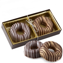 Hanukkah Premium Parve Chocolate Donut Gift Box - 2CT