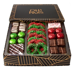 Oh! Nuts Holiday Chocolate Square Gift Tin