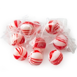 Wrapped Striped Peppermint Balls Candy