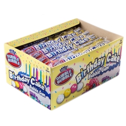 Dubble Bubble Birthday Cake Gumballs 8-Pc Tubes - 24CT Box