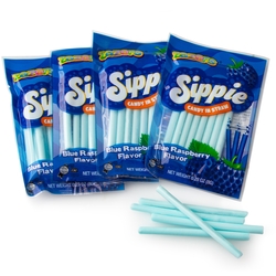 Sippie Candy in Straw - Blue Raspberry - 30CT Bag
