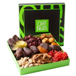 Tu B'Shvat 8 Variety Dried Fruit & Nuts Box Gift Basket