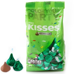  Green Hershey's Kisses - 17.6oz Bag