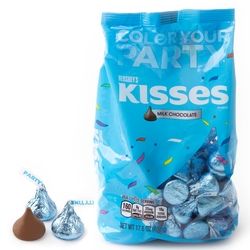 Light Blue Hershey's Kisses - 17.6oz Bag