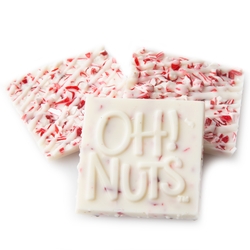 Oh! Nuts Peppermint White Chocolate Bark Square